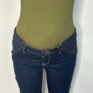 Old Navy Maternity Skinny Jeans Dark Wash Side Panel Stretch Denim size 6